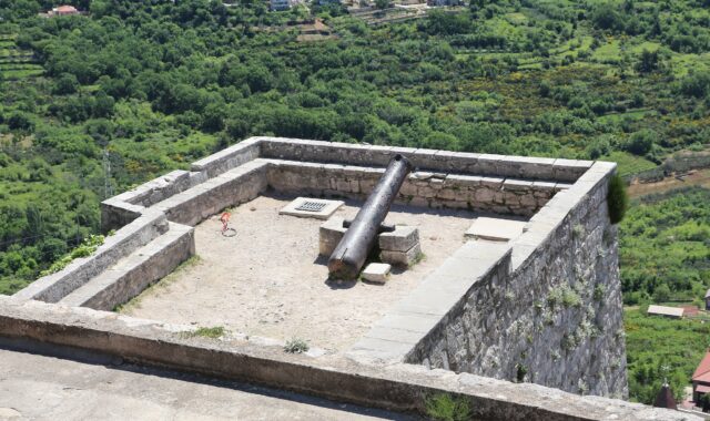 A bastion at Klis Fortress, looking down the valley